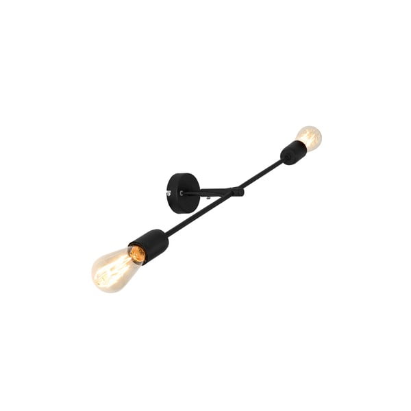 Černá nástěnná lampa pro 2 žárovky CustomForm Twigo, šířka 60 cm