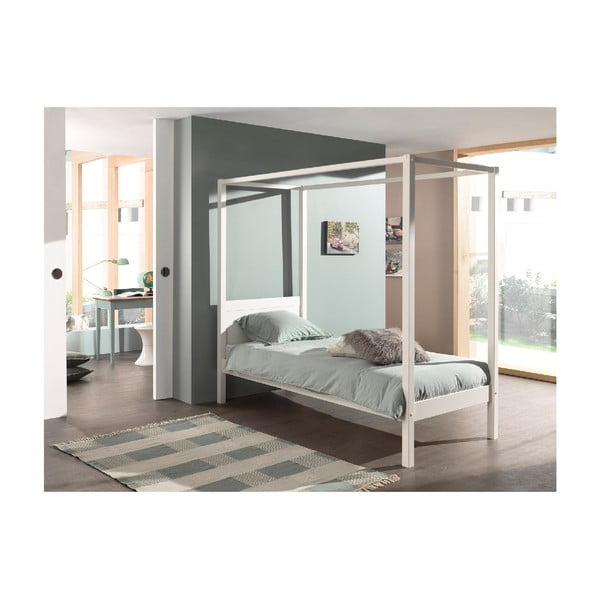 Bílá dětská postel 90x200 cm PINO CANOPY – Vipack-image-2