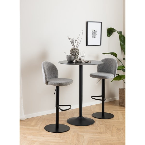 Černo-šedá barová židle s nastavitelnou výškou (výška sedáku 55 cm) Patricia – Actona-image-1