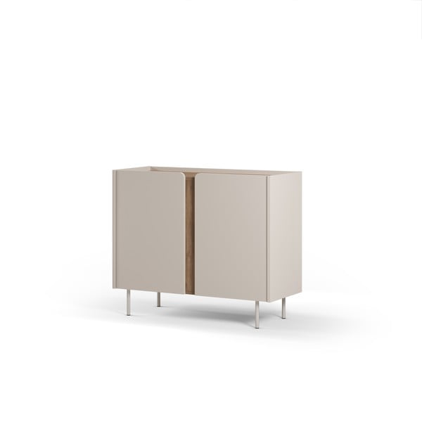 Skříňka v dekoru dubu v krémovo-přírodní barvě 100x82,5x40 cm Lucile – Marckeric-image-4