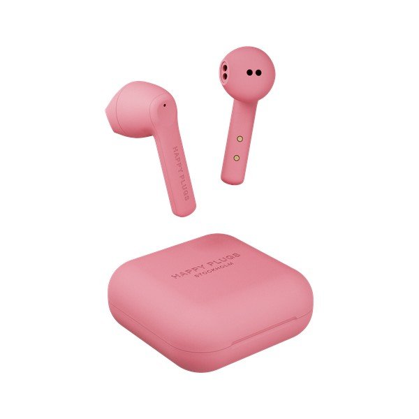 Růžová bezdrátová sluchátka Happy Plugs Air 1 Go-image-4