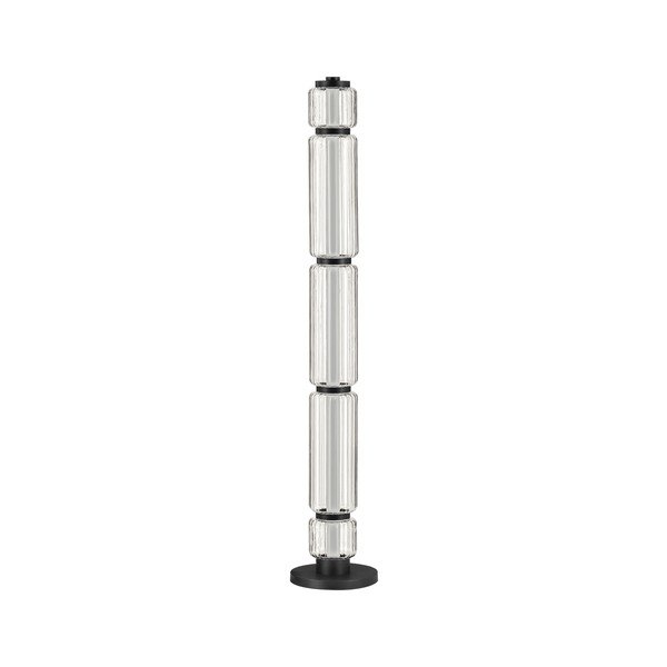 Matně černá skleněná LED stojací lampa (výška 123 cm) Liesa – Nova Luce