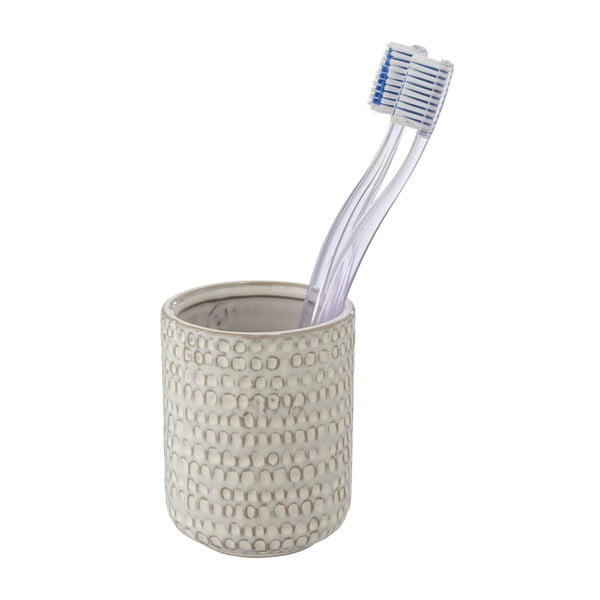Krémový keramický kelímek na zubní kartáčky Pergole – Wenko-image-4