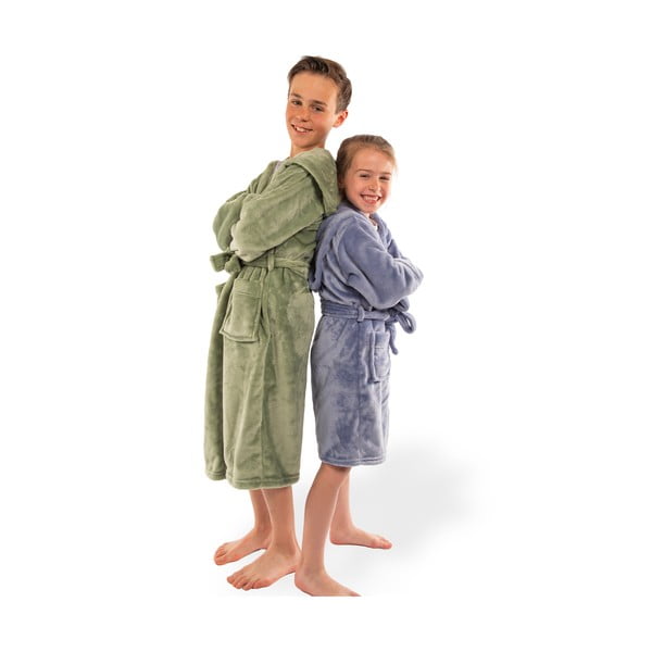 Modrý dětský župan z mikroplyše Delux – Tiseco Home Studio-image-4