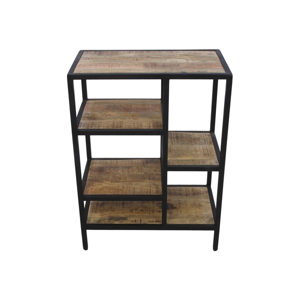 Knihovna z neopracovaného mahagonového dřeva HSM collection Levels, výška 80 cm-image-4