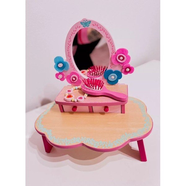 Dětský dřevěný toaletní stolek Djeco Flora-image-1