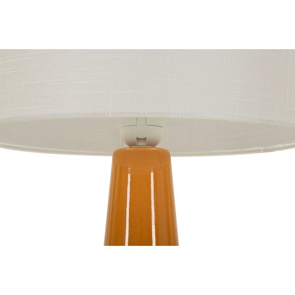 Keramická stolní lampa v hořčicové barvě/bílá s textilním stínidlem (výška 51,5 cm) Gress – Mauro Ferretti-image-3