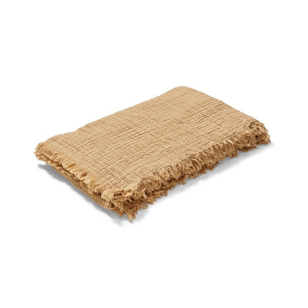 Béžový přehoz na dvoulůžko 240x260 cm Reloved – JUNA-image-4