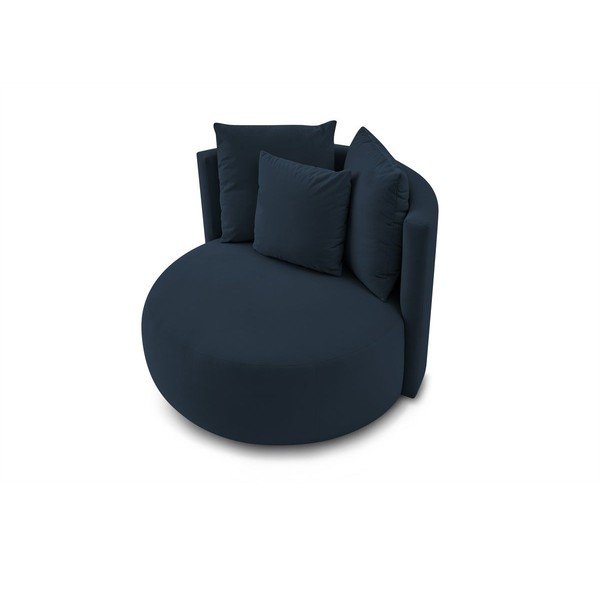 Tmavě modré sametové křeslo Cesar – Bobochic Paris-image-4