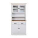 Bílá kredenc z borovicového dřeva 90x180 cm Miranda – Marckeric