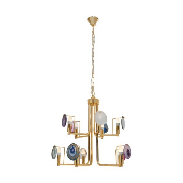 Kovové závěsné svítidlo ve zlaté barvě Glamour – Premier Housewares-image-2