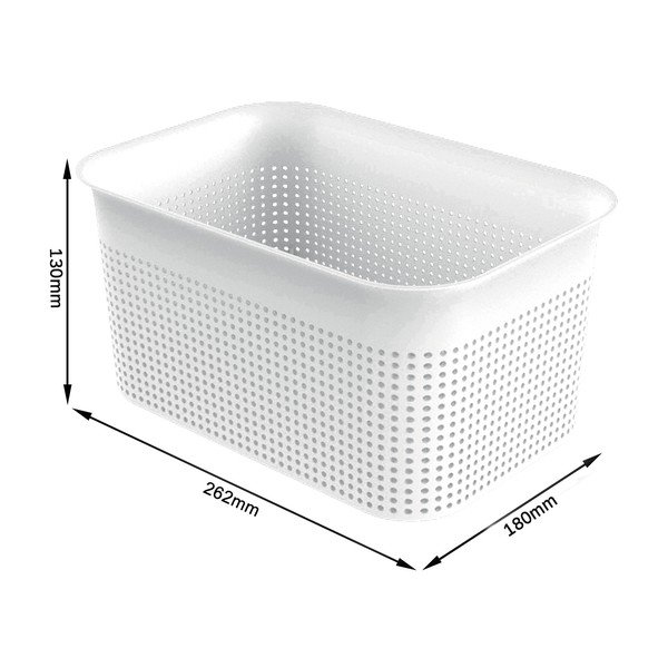 Bílý úložný košík z recyklovaného plastu Brisen - Rotho-image-4