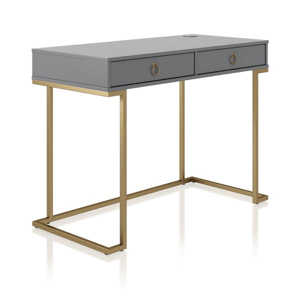 Šedý pracovní stůl CosmoLiving by Cosmopolitan Camila-image-1