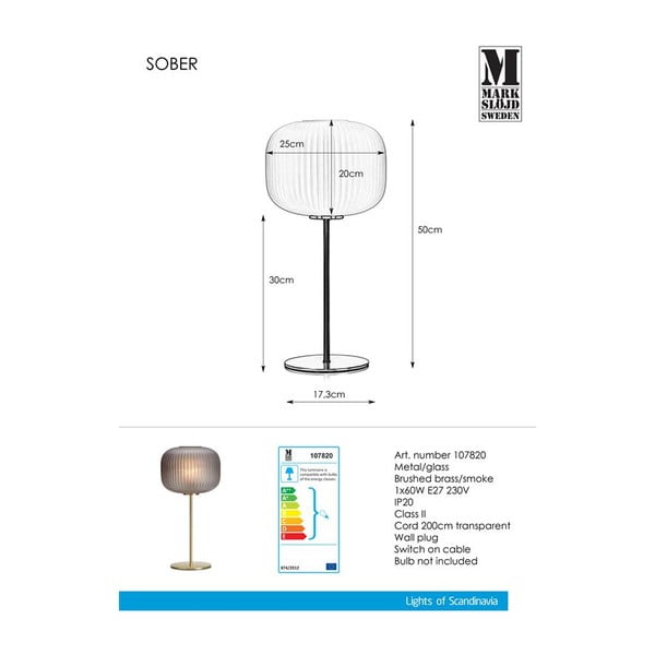 Stolní lampa Markslöjd Sober Smoke-image-3