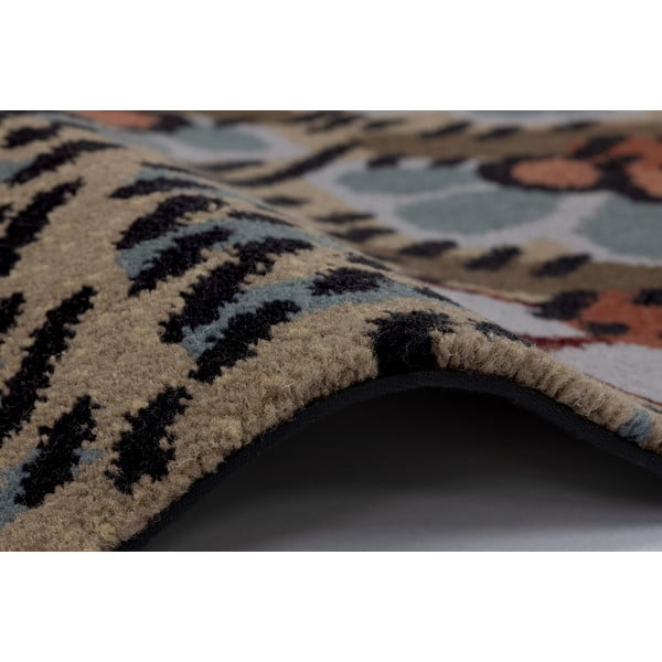 Hnědý vlněný koberec 200x300 cm Paisley – Agnella-image-2