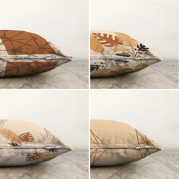 Sada 4 povlaků na polštáře Minimalist Cushion Covers Neutral, 55 x 55 cm-image-1