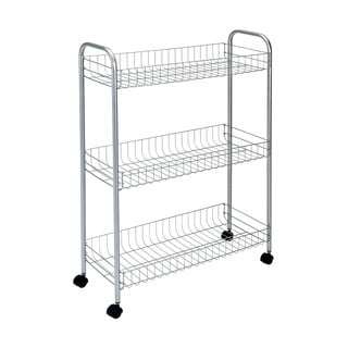 Pojízdný stojan s 3 policemi Metaltex Ascona Slim De Luxe, výška 84 cm