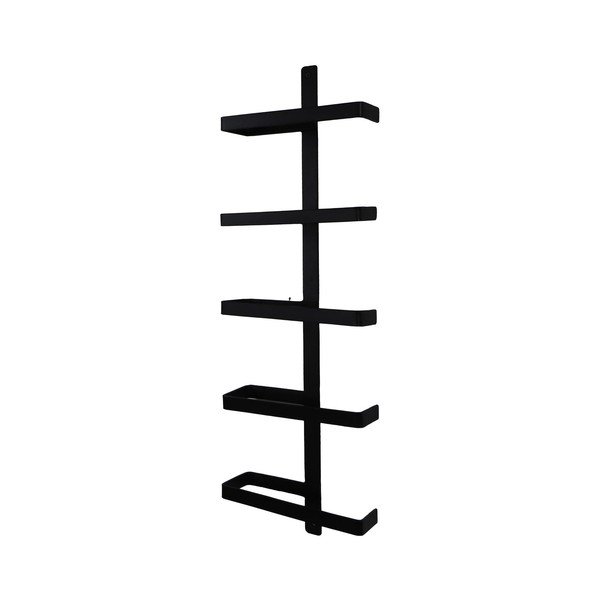 Černý nástěnný kovový regál na víno na 5 lahví - HSM collection-image-1