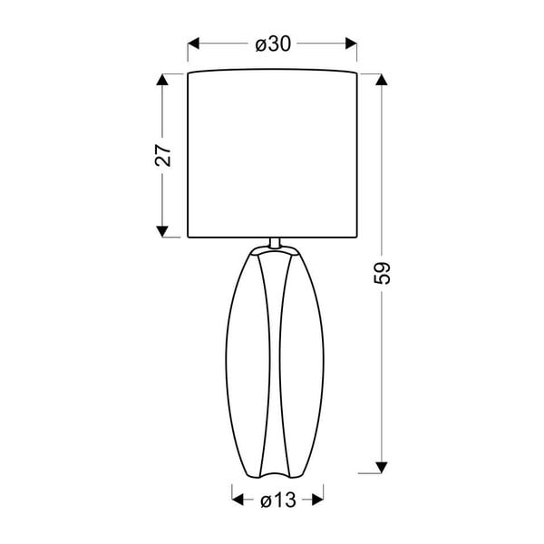 Bílo-zelená stolní lampa s textilním stínidlem (výška 59 cm) Palma – Candellux Lighting-image-2