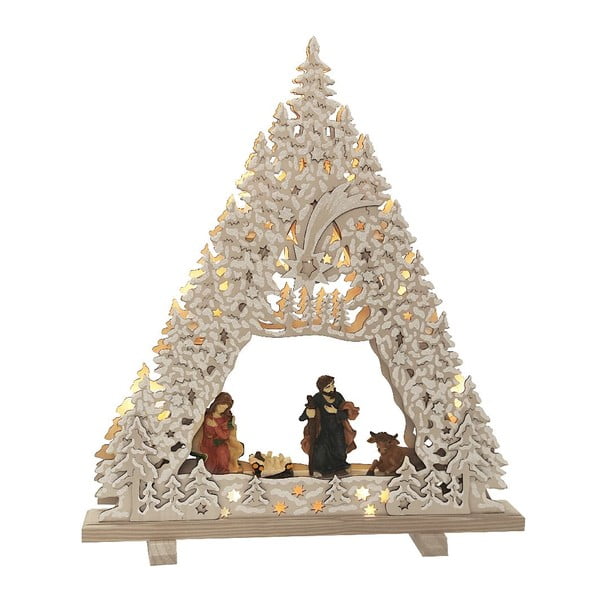 Svítící dekorace Nativity with Glitter