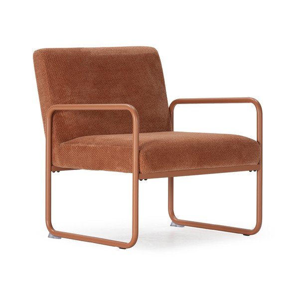 Žinylkové křeslo v terakotové barvě Vince – MOME