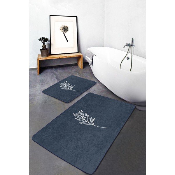 Modré koupelnové předložky v sadě 2 ks 60x100 cm – Mila Home-image-2