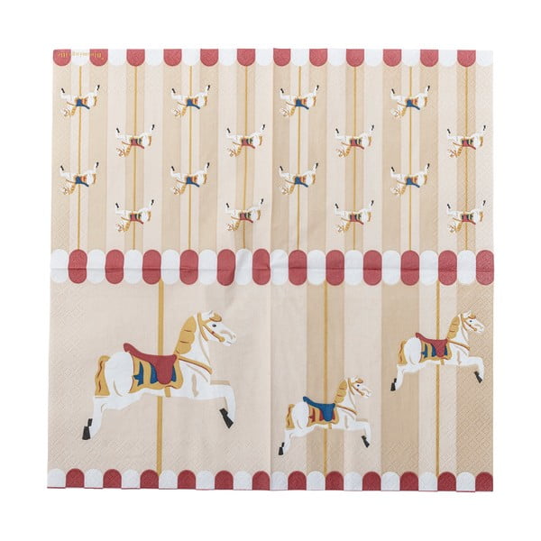 Papírové ubrousky v sadě 20 ks 33x33 cm Merry-go-round – Bloomingville-image-3