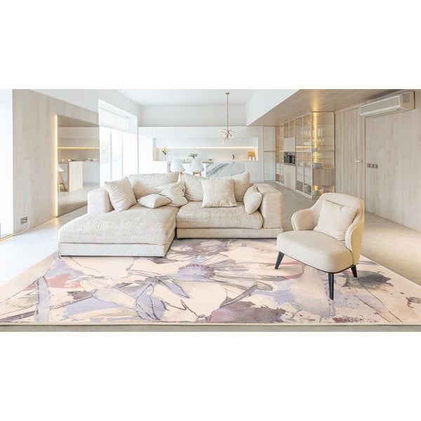 Krémový vlněný koberec 160x240 cm Lilia – Agnella-image-1