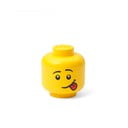 Žlutý úložný box LEGO® Silly, ø 10,6 cm