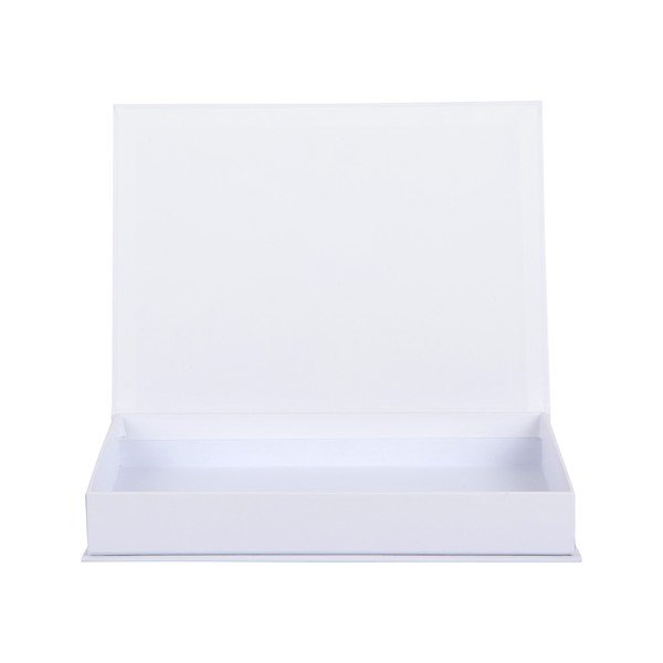 Bílo-oranžový dekorativní papírový úložný box 18x4x25 cm Margarita – PT LIVING-image-2