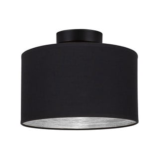 Černé stropní svítidlo s detailem ve stříbrné barvě Bulb Attack Tres S, ⌀ 25 cm