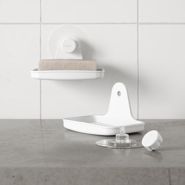 Bílá mýdlenka z recyklovaného plastu bez vrtání Flex – Umbra-image-2