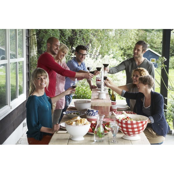 Sada 6 talířů Dots Pink 21 cm, růžový-image-1