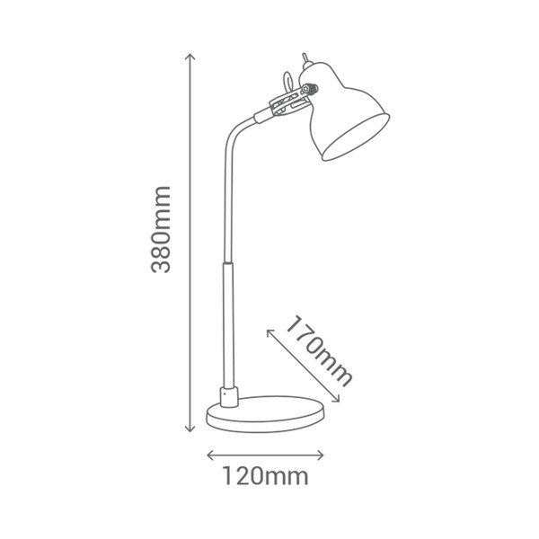 Červená stolní lampa s LED světlem SULION Bang-image-1