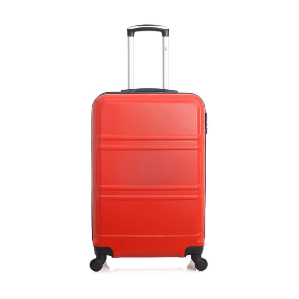 Červený cestovní kufr na kolečkách Hero Utah, 37 l