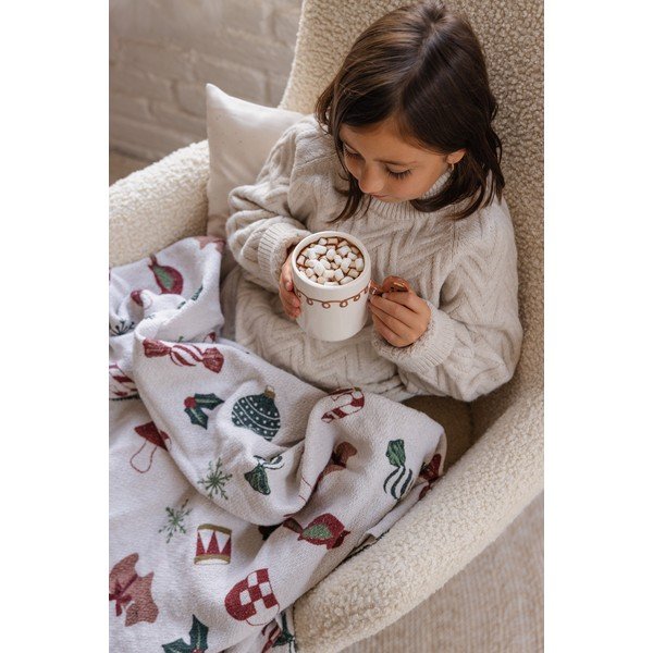Bílá deka s vánočním motivem 130x160 cm Yule – Bloomingville-image-3