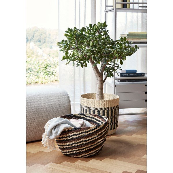 Sada dvou hnědo-černých košů Hübsch Natur-image-1