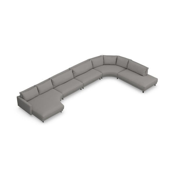 Světle šedá rohová pohovka do "U" Samba – Furninova -image-3