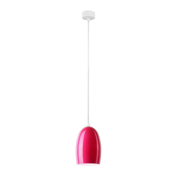 Růžové stropní svítidlo s bílým kabelem Sotto Luce Ume