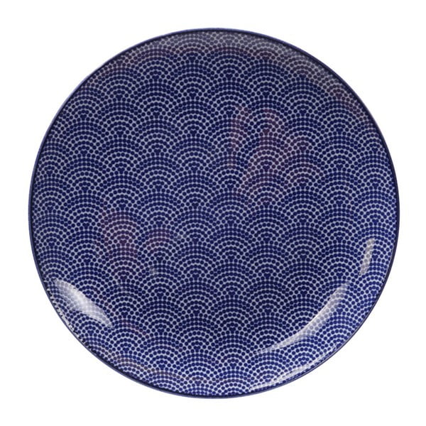 Modrý porcelánový talíř Tokyo Design Studio Dots, ø 25,7 cm