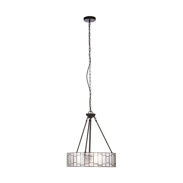 Kovové závěsné svítidlo se skleněným stínidlem ø 46 cm Waldorf – Premier Housewares-image-4