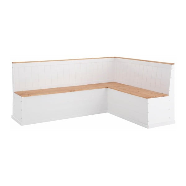 Bílá variabilní rohová lavice z masivního borovicového dřeva Støraa Silas-image-3