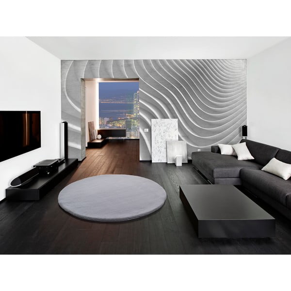 Šedý koberec Universal Fox Liso, Ø 120 cm-image-1