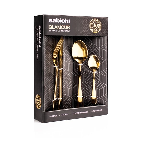 16dílná sada příborů ve zlaté barvě Sabichi-image-1