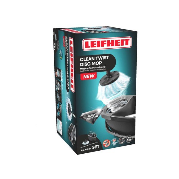 Rotační mop s kbelíkem Clean Twist Disc Mop Ergo Black – LEIFHEIT-image-2