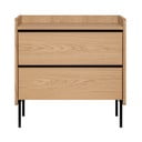 Vysoká komoda v dekoru dubu v přírodní barvě 80x82 cm Wrap – Bonami Selection