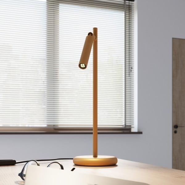 Stolní lampa ve zlaté barvě (výška 43 cm) Fideus – Sollux-image-3