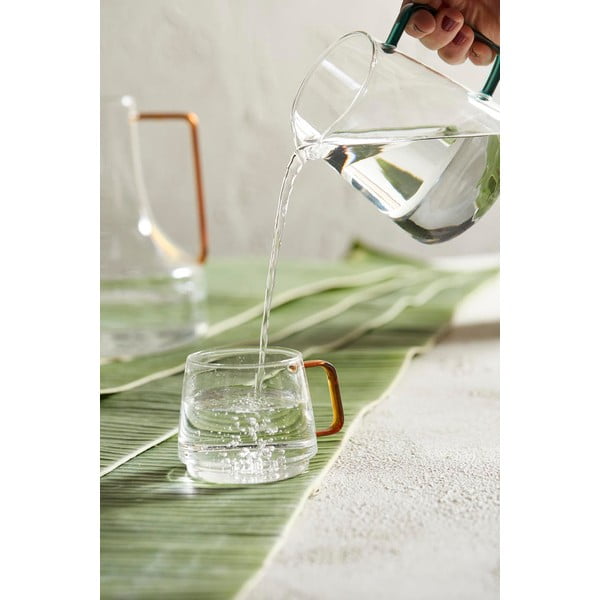 Skleněná konvička na mléko v petrolejové barvě 540 ml Dilacia – Sema-image-1