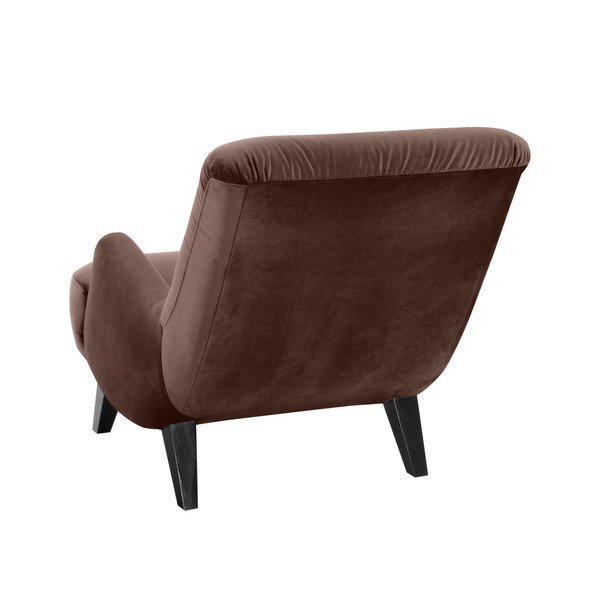 Hnědé křeslo s černými nohami Max Winzer Brandford Suede-image-1