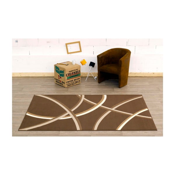 Hnědý koberec Hamla Lines, 120x170 cm